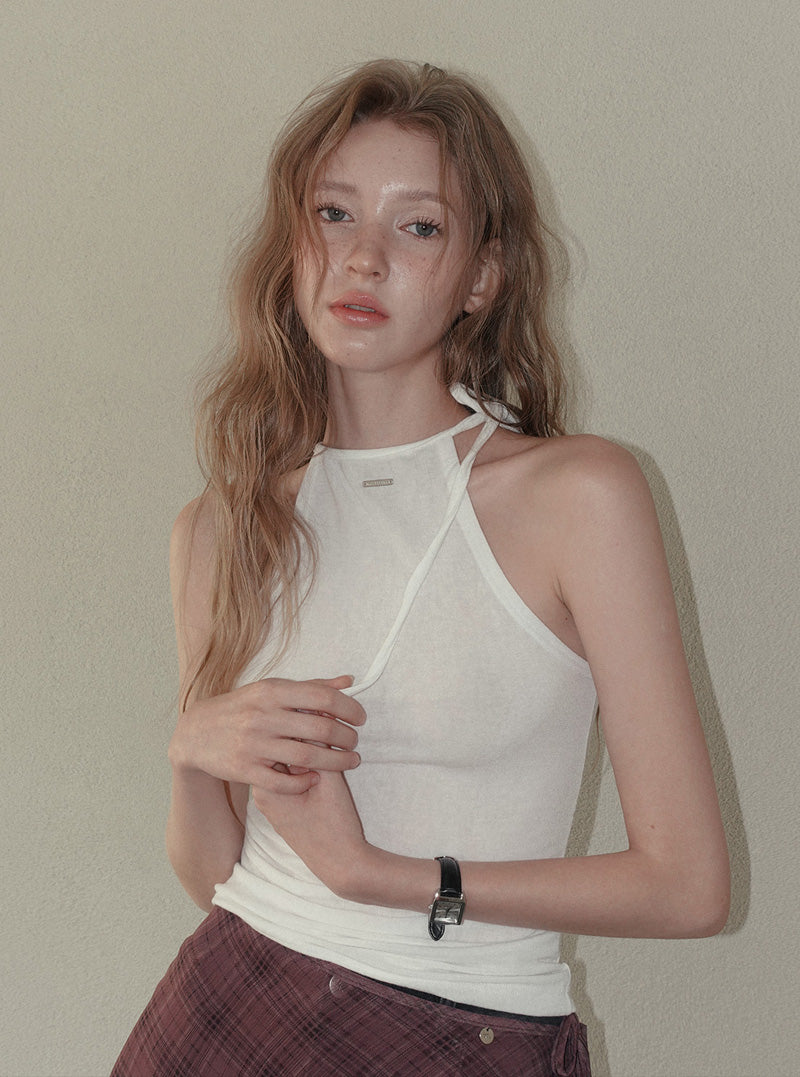 Rutji strap halter neck sleeveless top