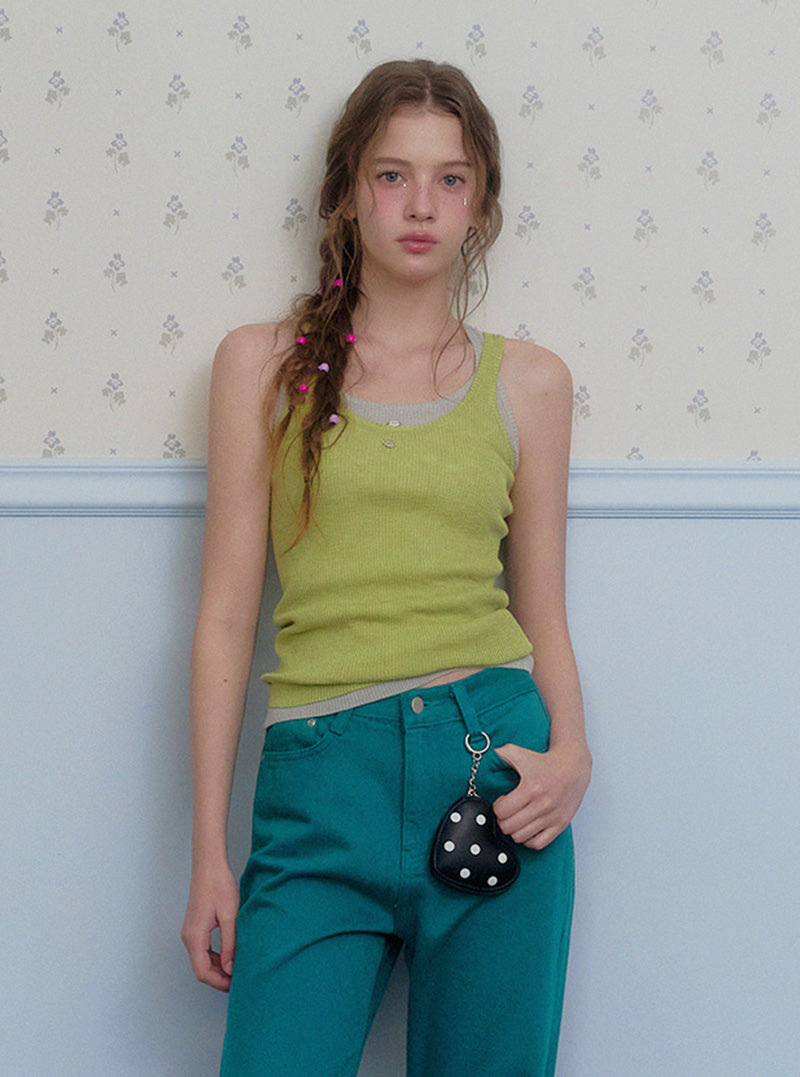 Puzz symbol basic knit sleeveless