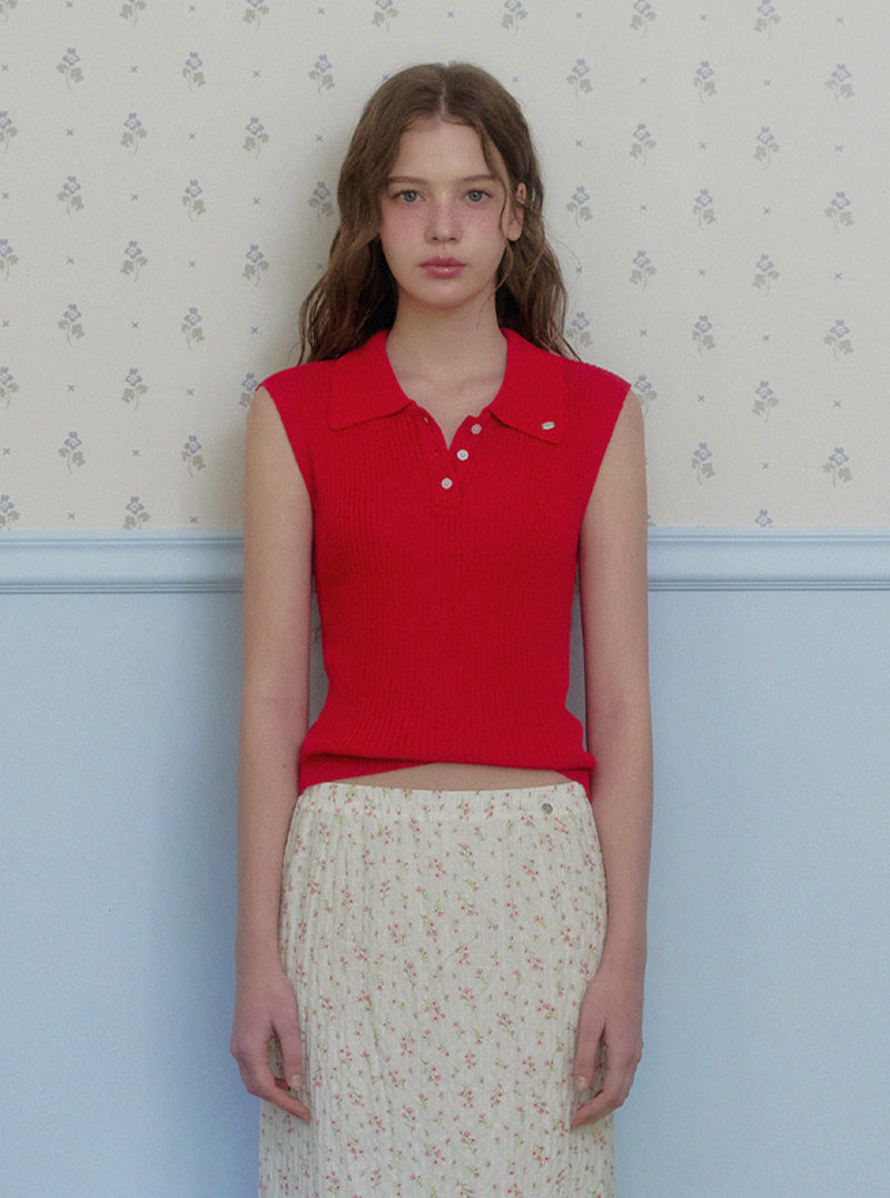 Berun collar sleeveless knit