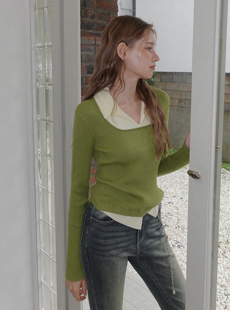 Bellut two-tone layered knit
