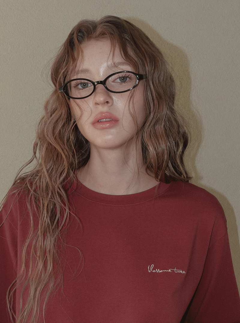 Poeto lettering oversized long sleeve T-shirt