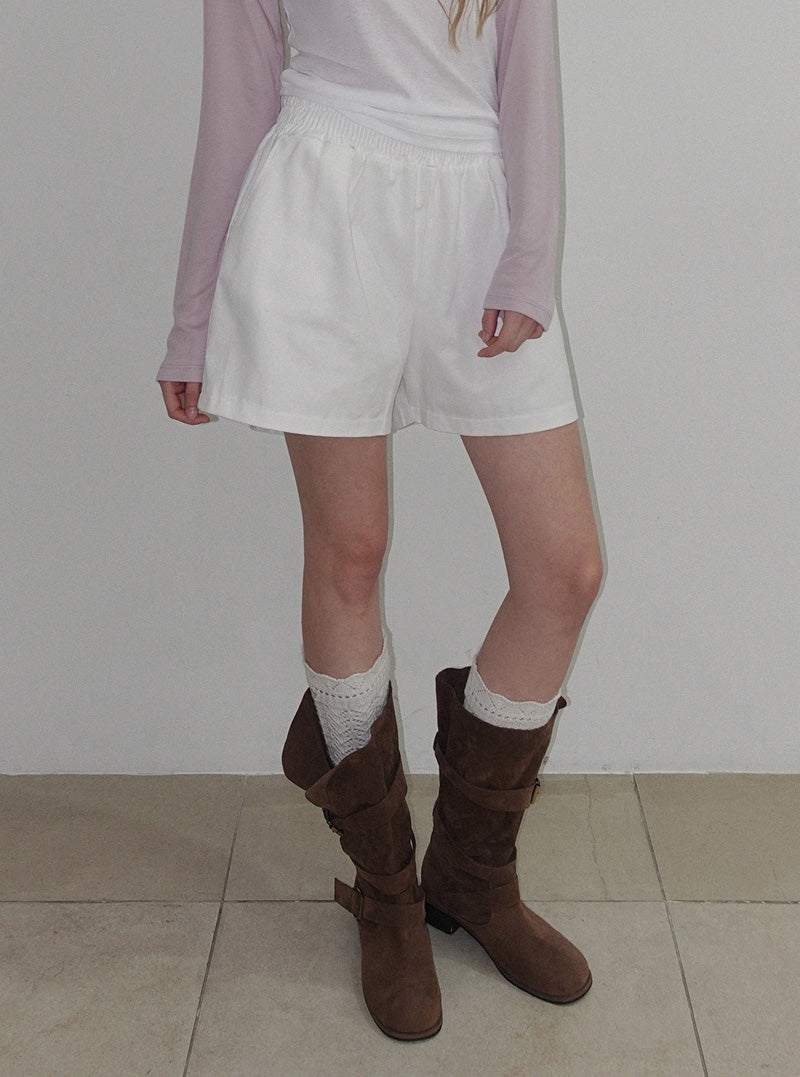 Kohin basic cotton shorts