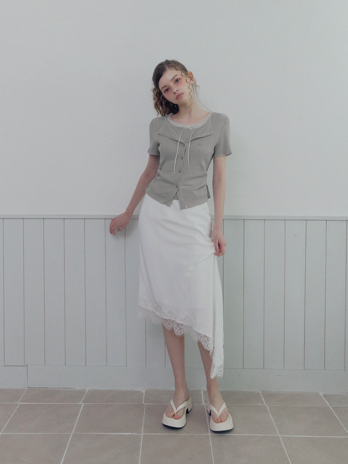 Poiner Layered Ribbed Short-Sleeve T-Shirt