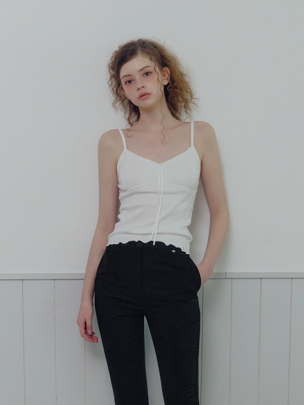 Heden Lace Contrast Sleeveless Top