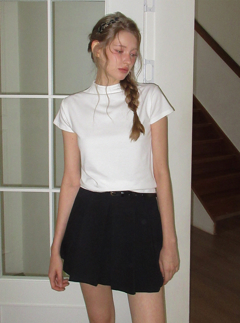 Nerot half-neck short sleeve T-shirt