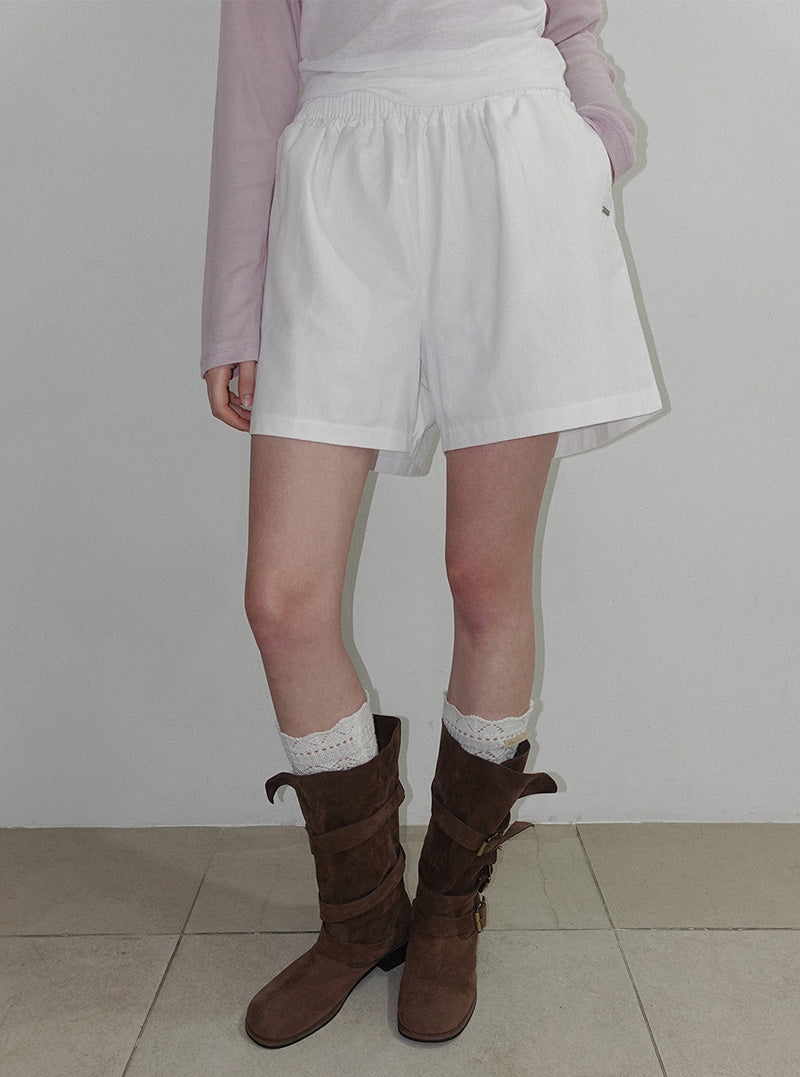 Kohin basic cotton shorts