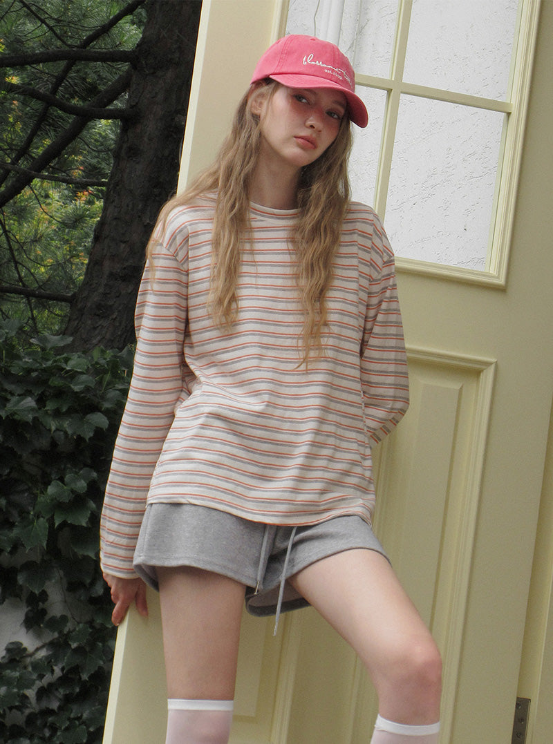 Tuders multi-stripe oversized long sleeve T-shirt