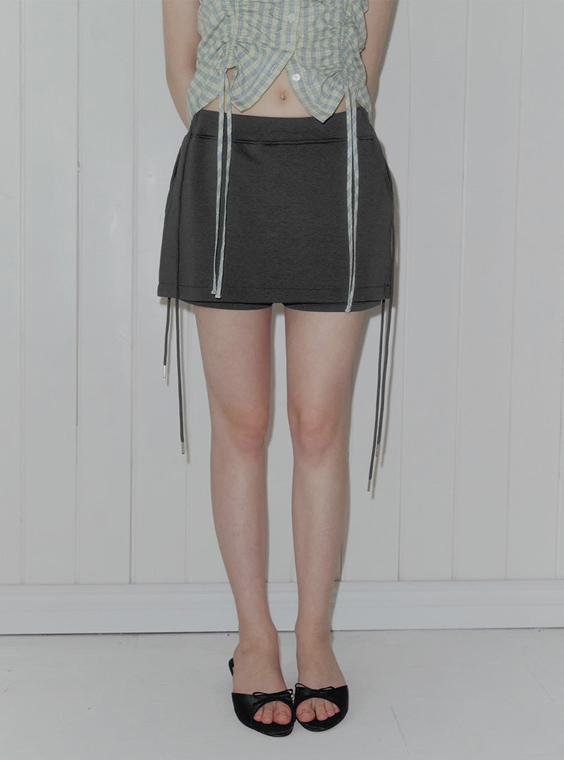 Ez strap mini skirt pants