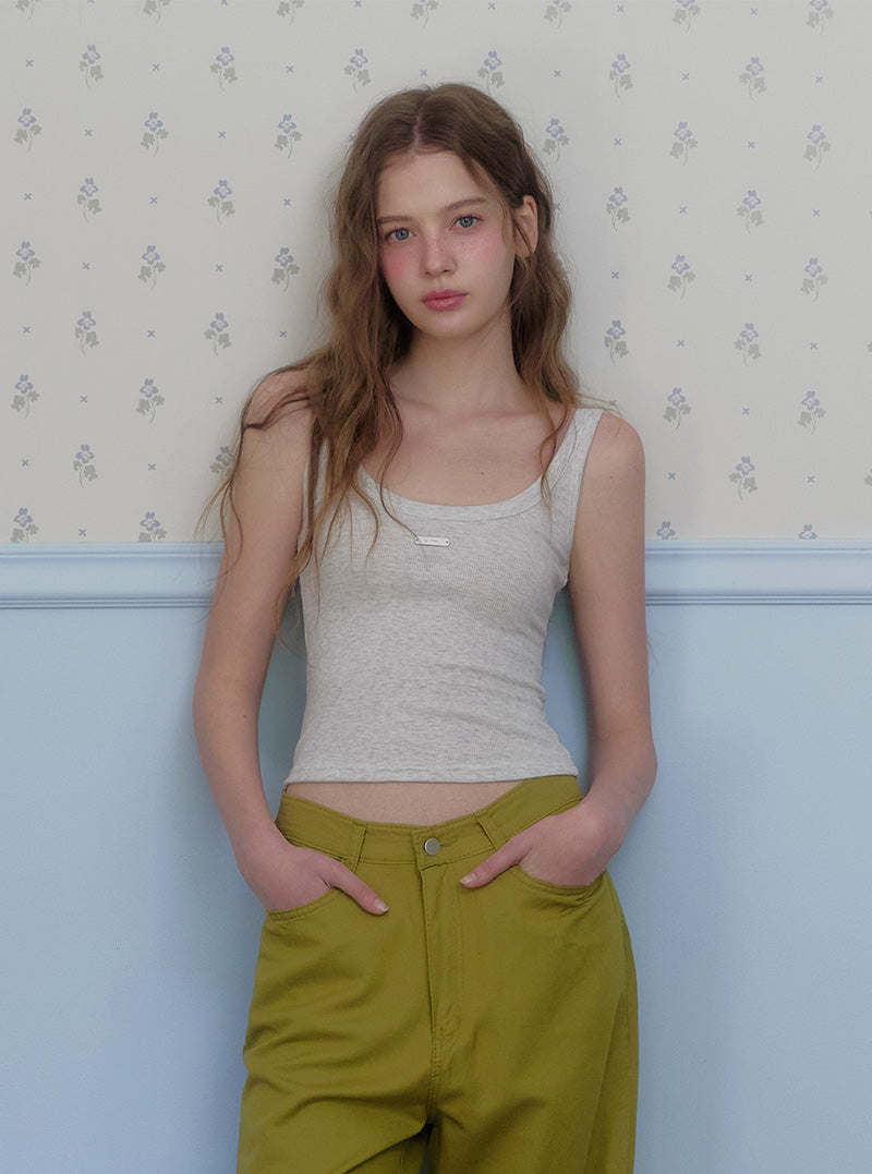 Mevil basic color sleeveless