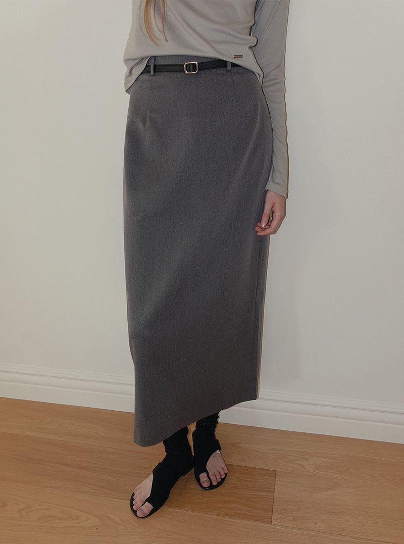 Eltin basic long skirt (belt set)