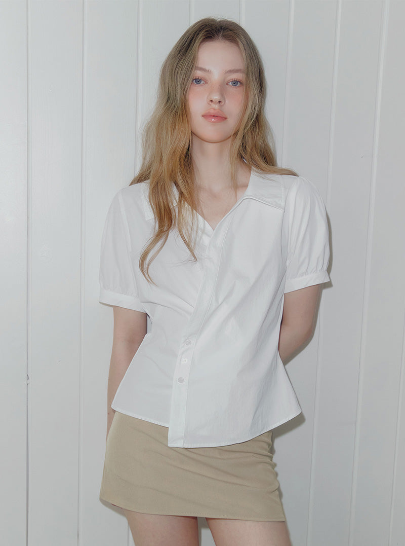 Demuve Wrap Half Sleeve Blouse