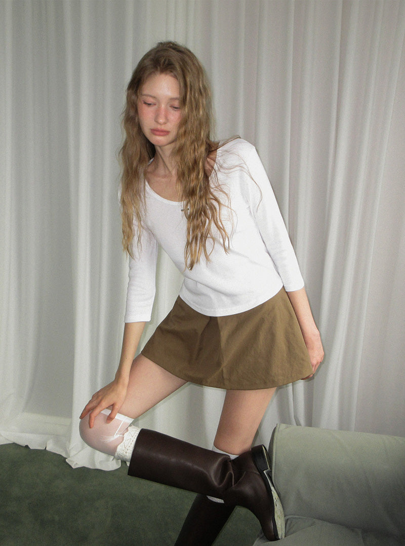 Valon slit mini skirt