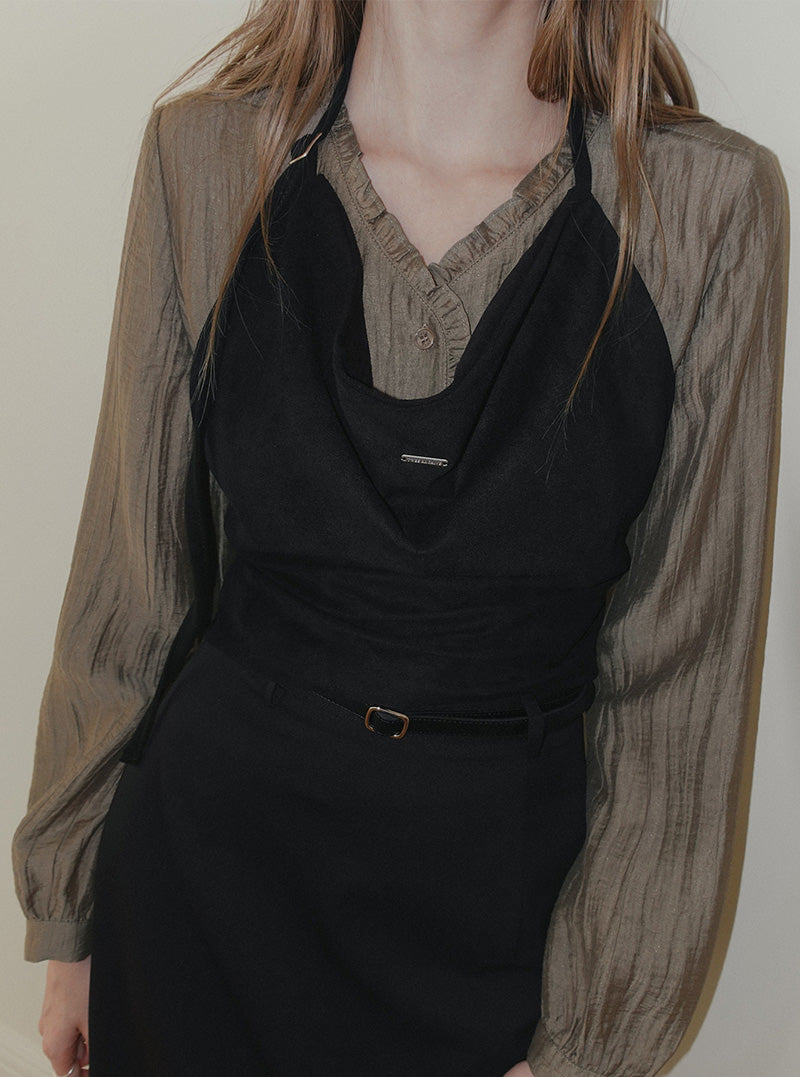 Ronz suede buckle bustier