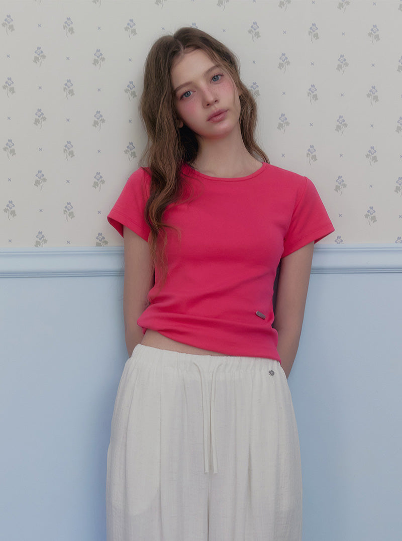 Rizle basic color short sleeve t-shirt