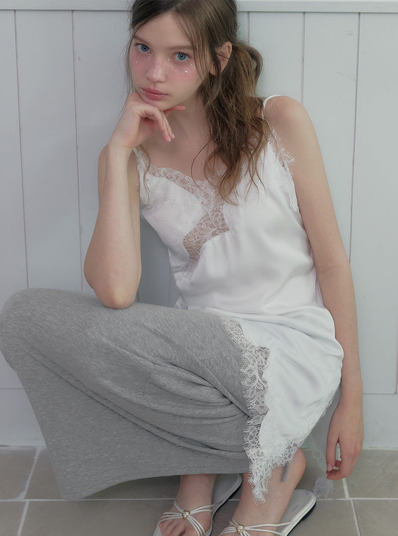 Yute folding strap long skirt