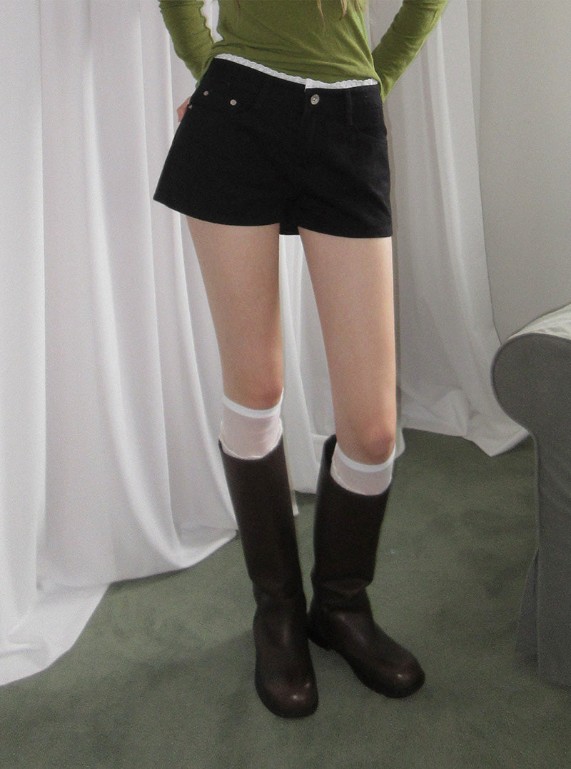 Newon lace cotton shorts