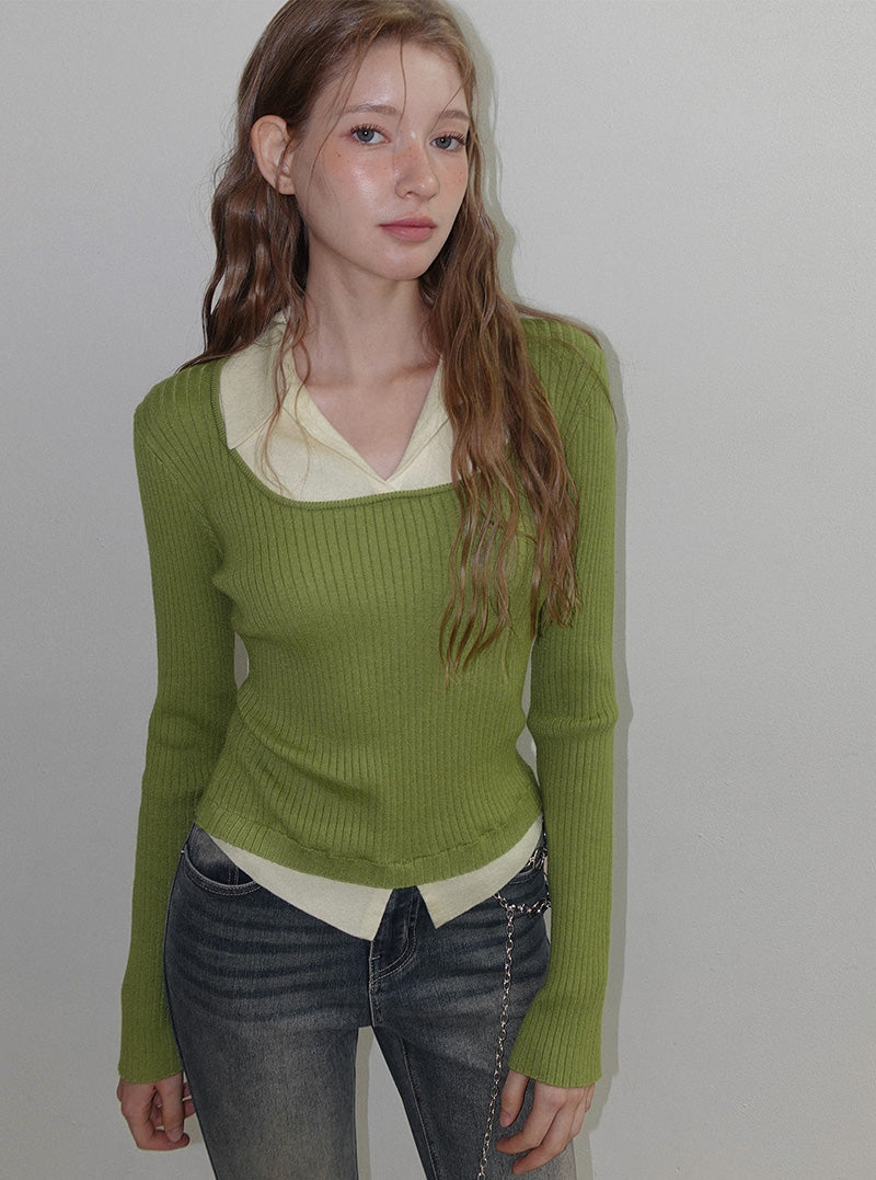 Bellut two-tone layered knit