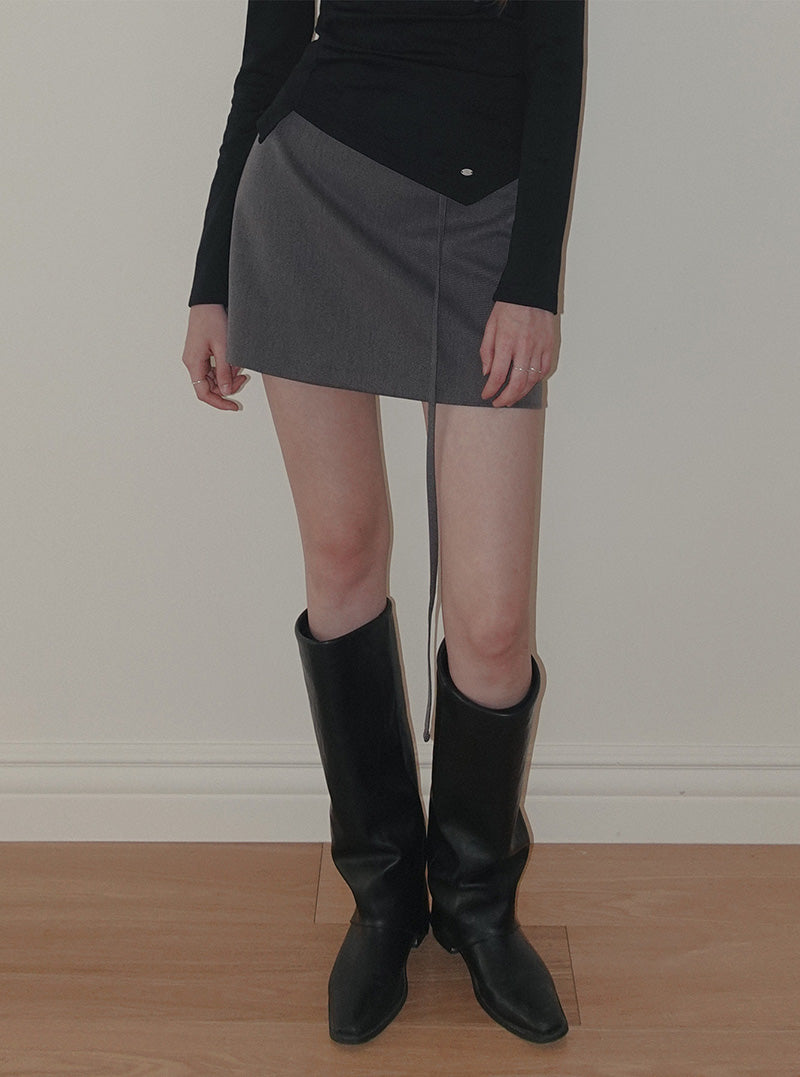 Elt basic belt mini skirt