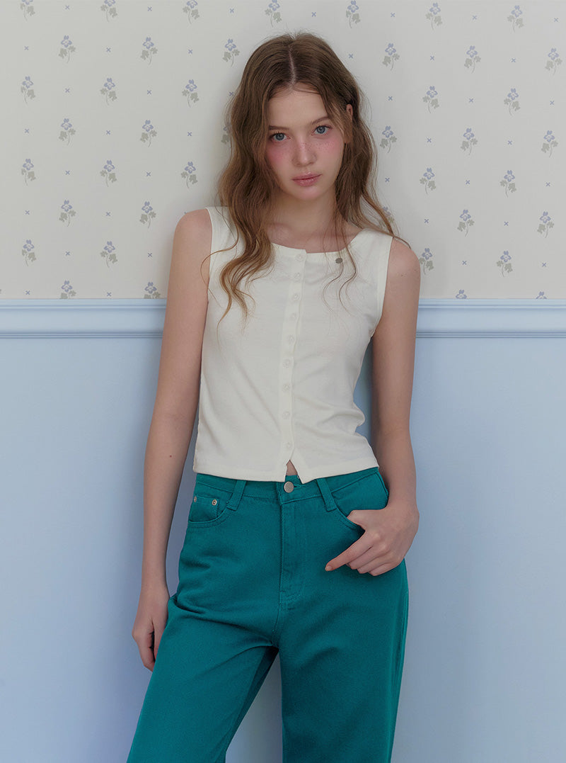 Noti button sleeveless