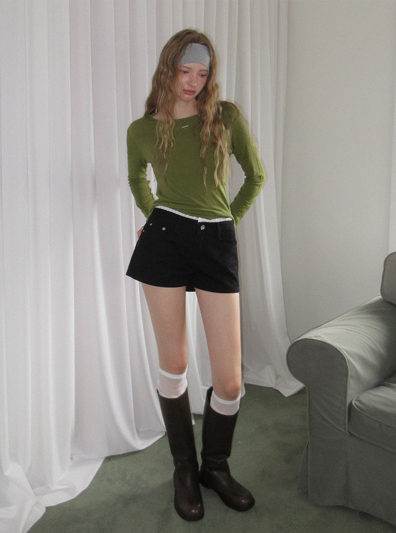 Purve round neck long sleeve T-shirt