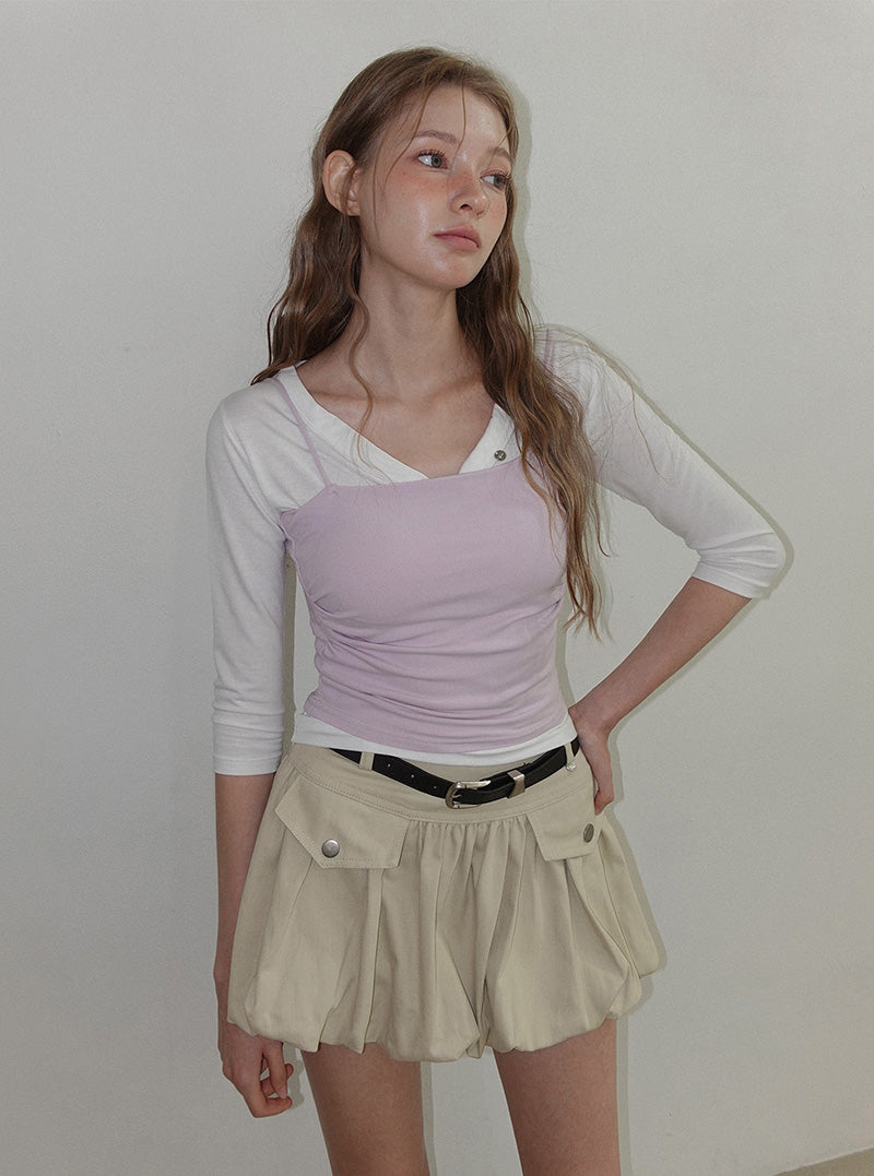 Moel Soft Sleeveless Cap Cardigan Set