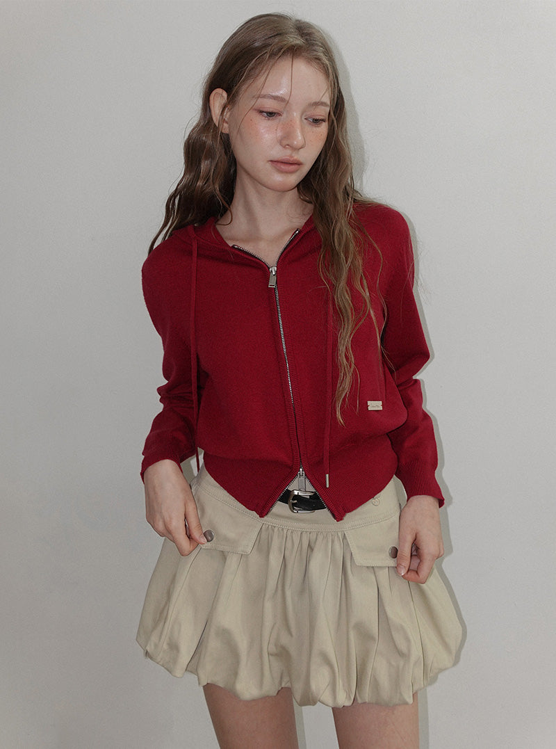 Konk pocket balloon mini skirt belt set