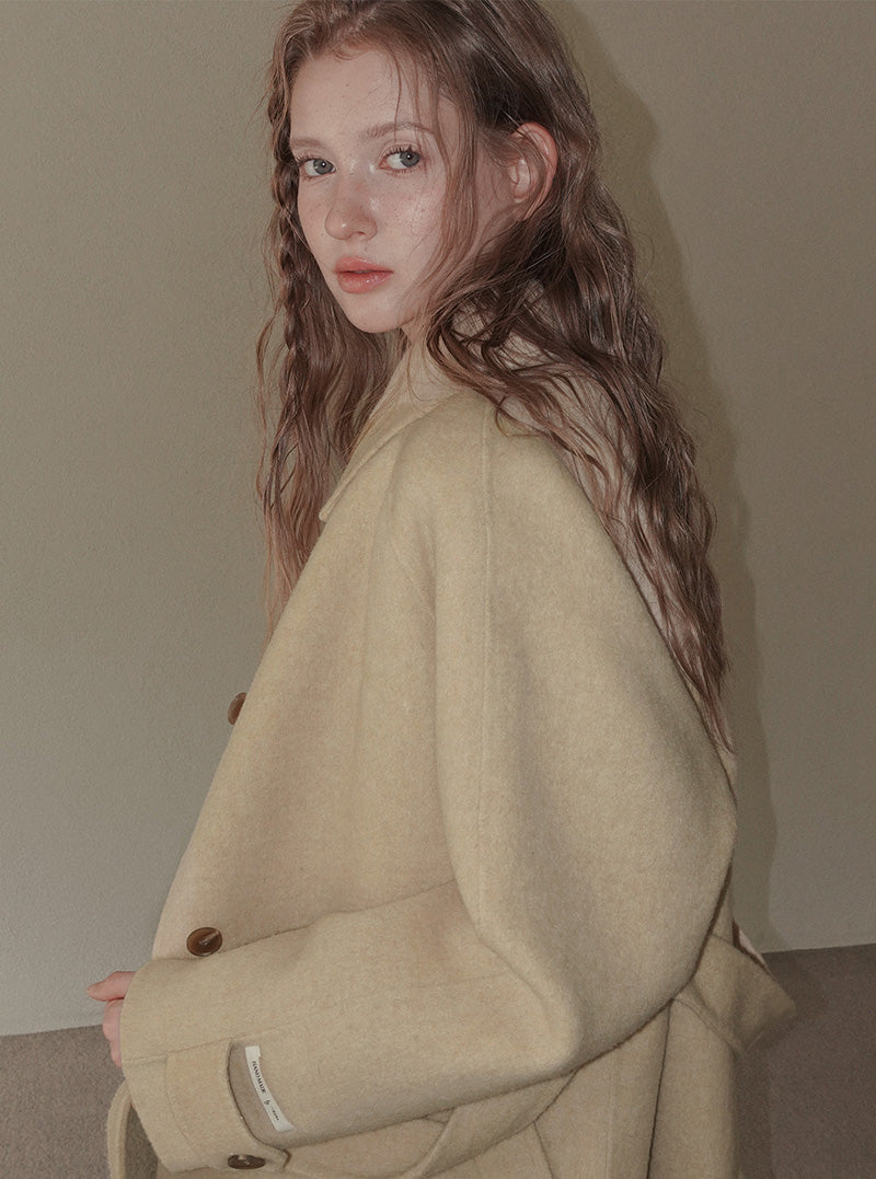 Jainer collar half handmade coat (strap set)