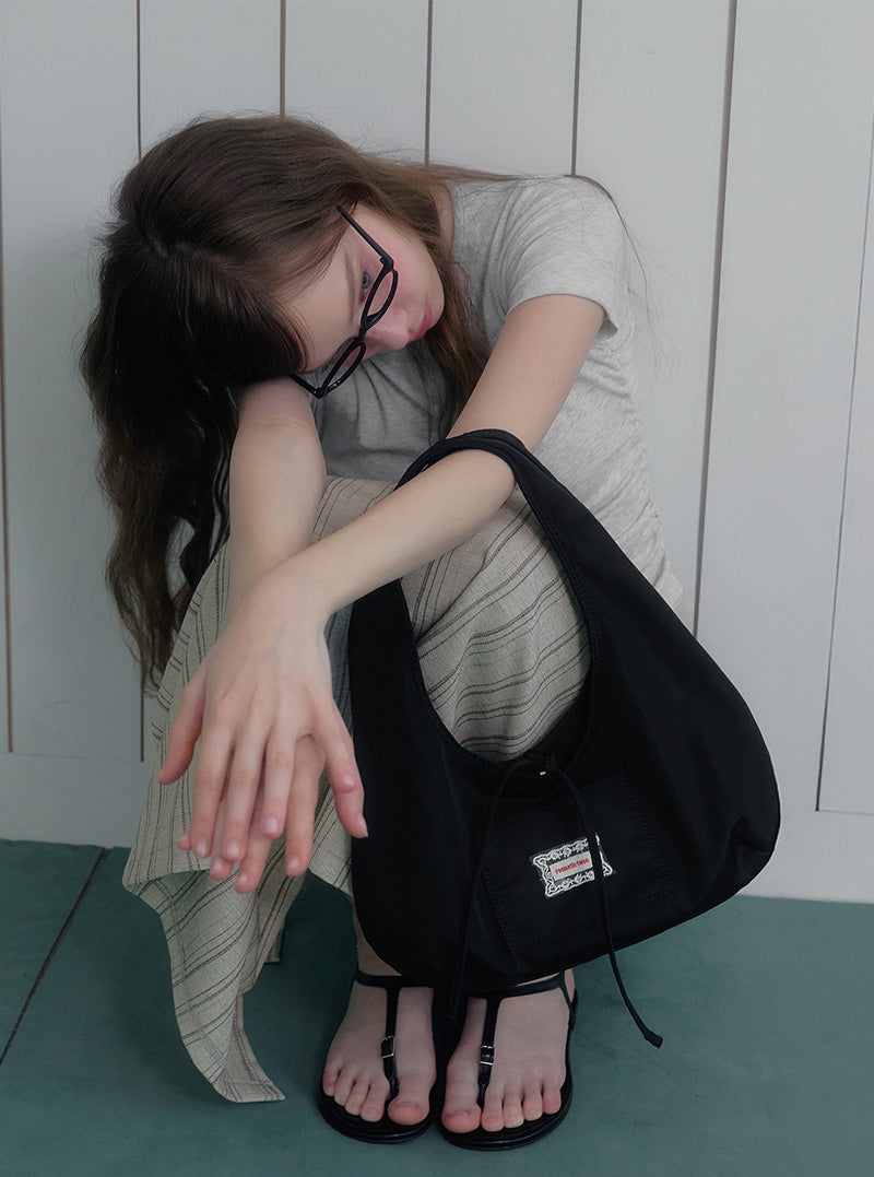 Eron pocket nylon shoulder bag