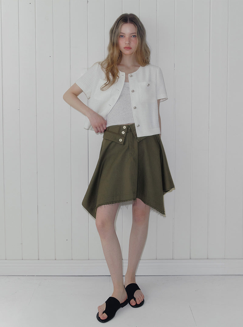 Ronne pocket short sleeve tweed jacket