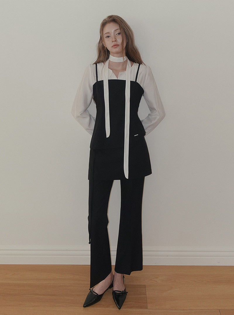 Elto asymmetric sleeveless bustier