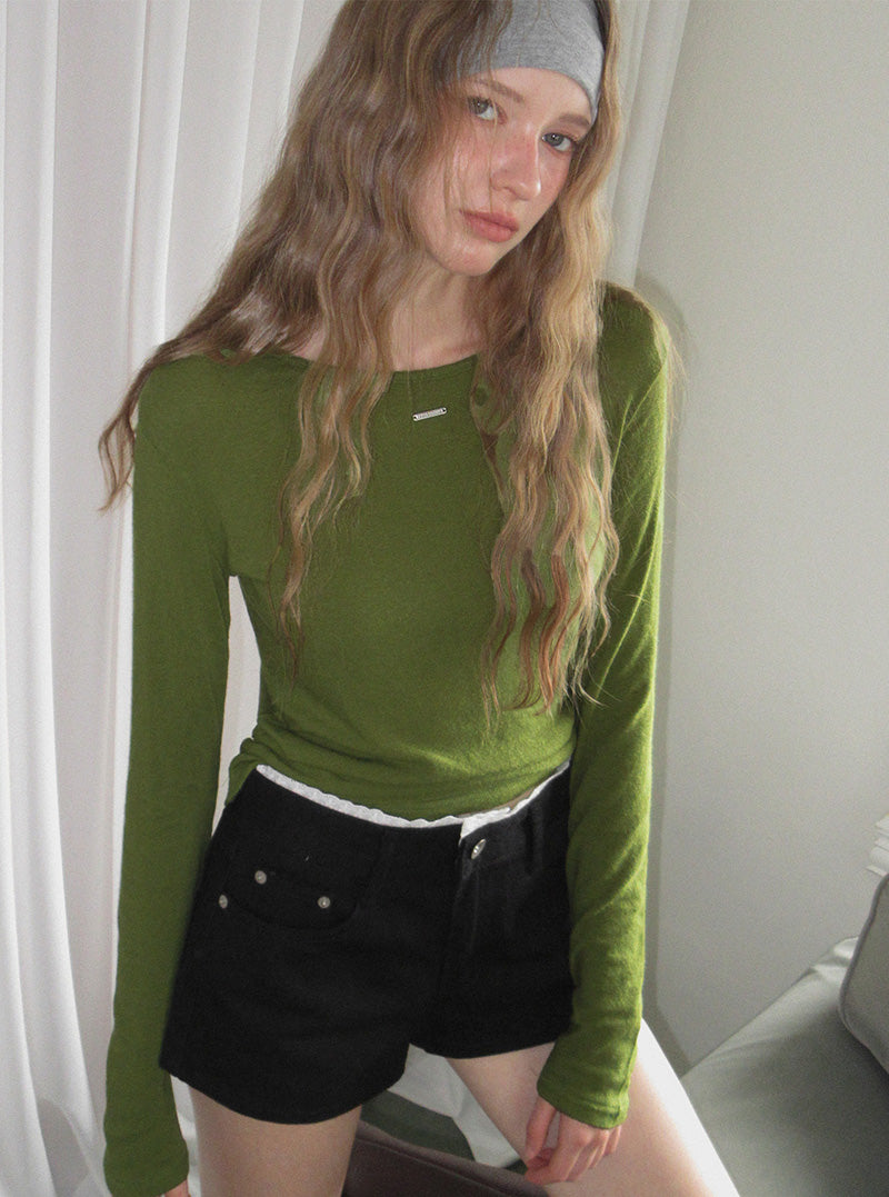 Purve round neck long sleeve T-shirt