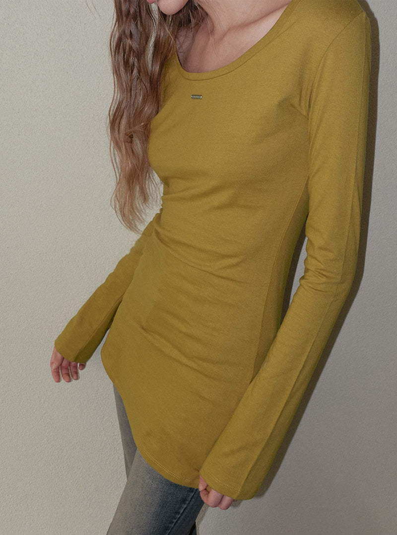 Obel U-neck long sleeve T-shirt