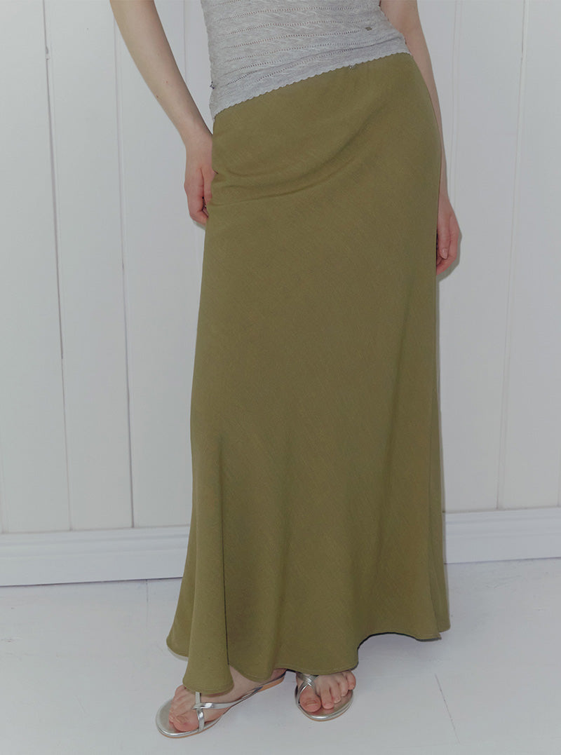 Kato banding maxi long skirt