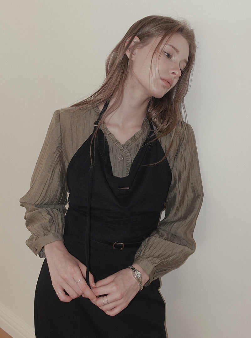 Ronz suede buckle bustier