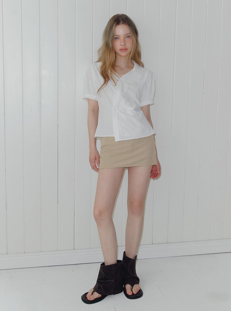 Demuve Wrap Half Sleeve Blouse