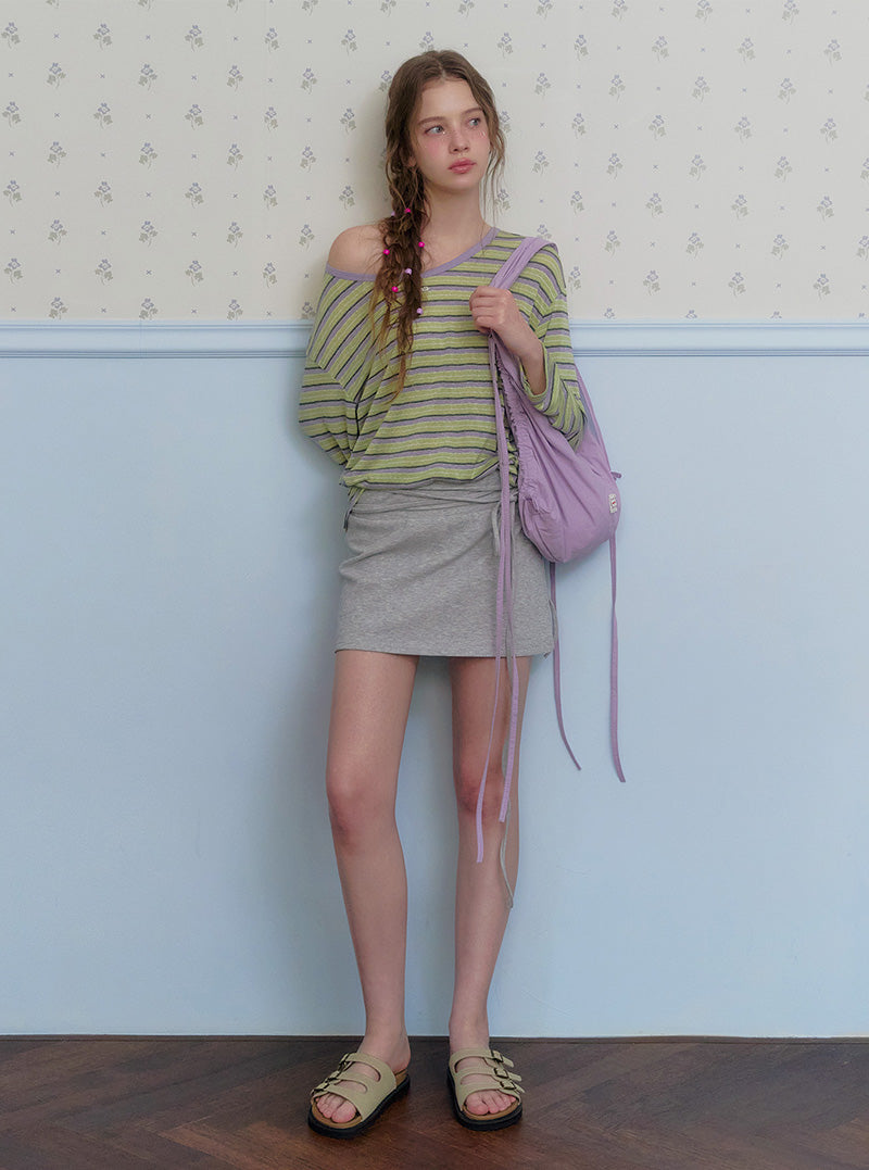 Arit stripe strap long sleeve t-shirt