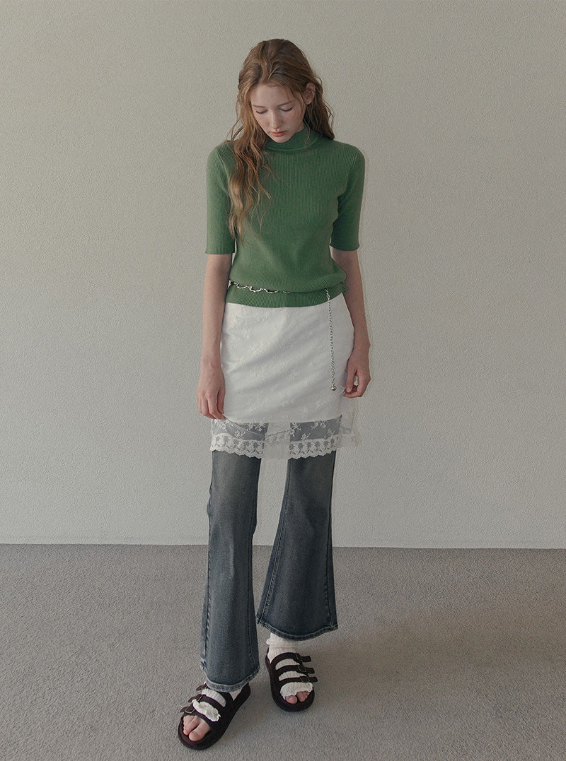 Ria lace midi skirt