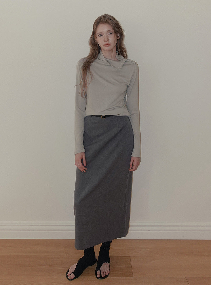 Eltin basic long skirt (belt set)