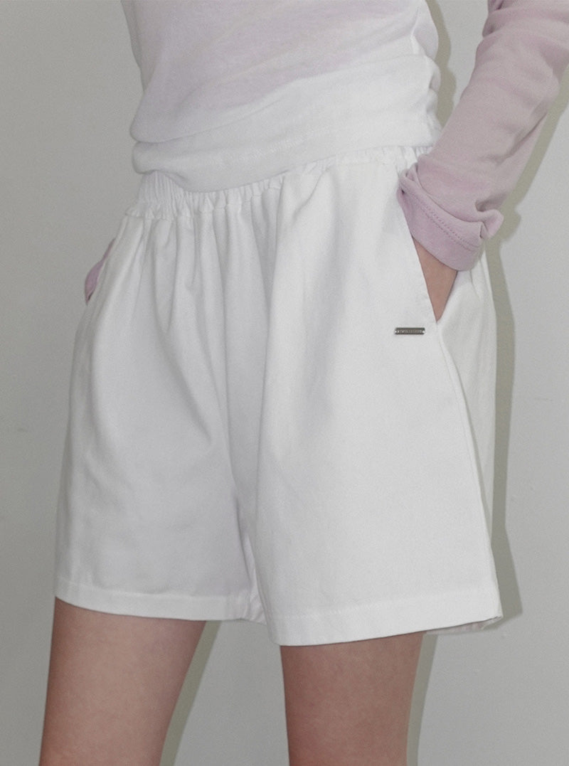 Kohin basic cotton shorts