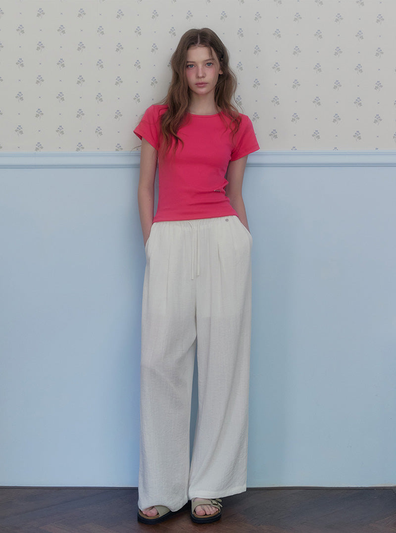 Rizle basic color short sleeve t-shirt