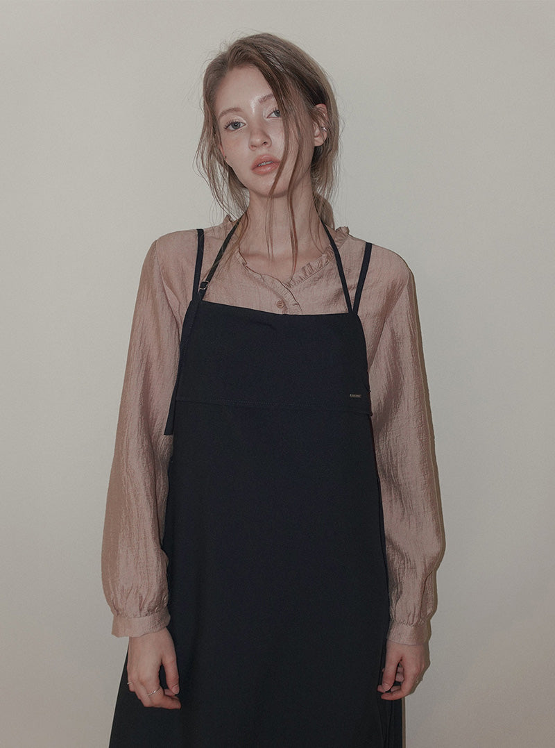 Joen halter strap double long dress