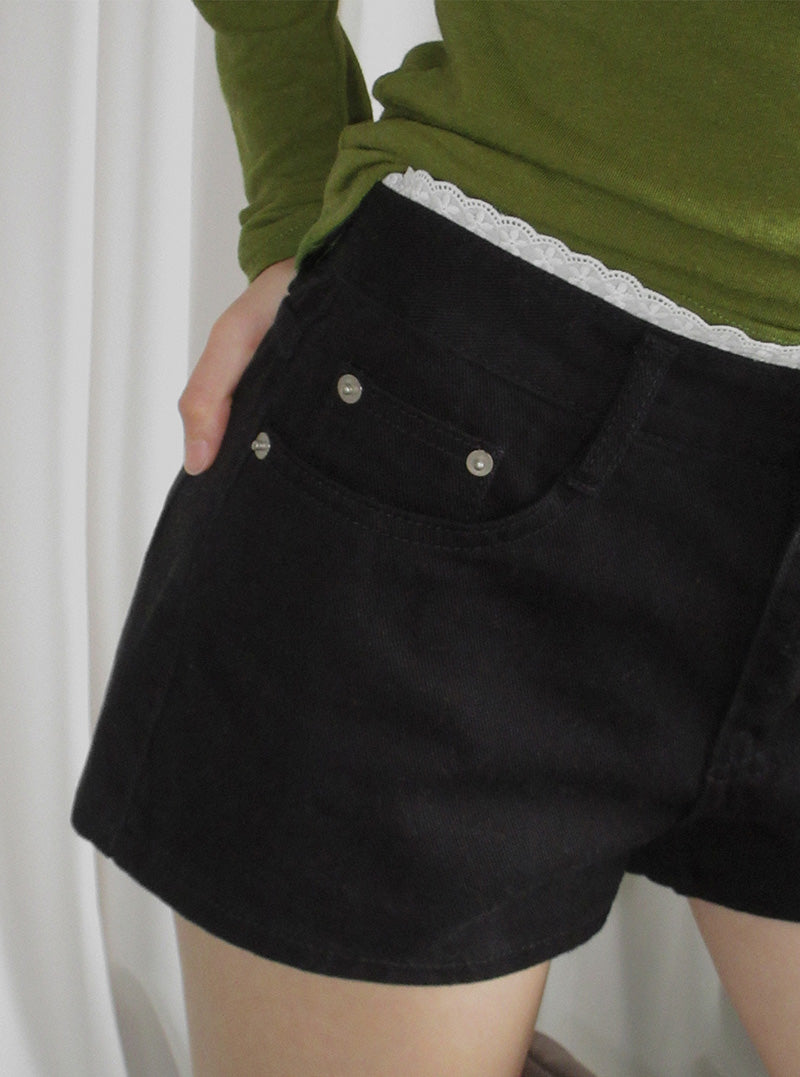 Newon lace cotton shorts
