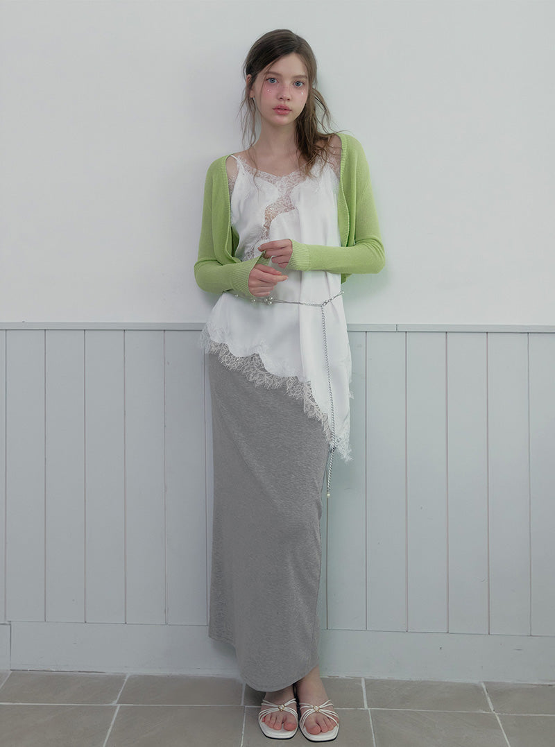 Lune crop knit bolero cardigan