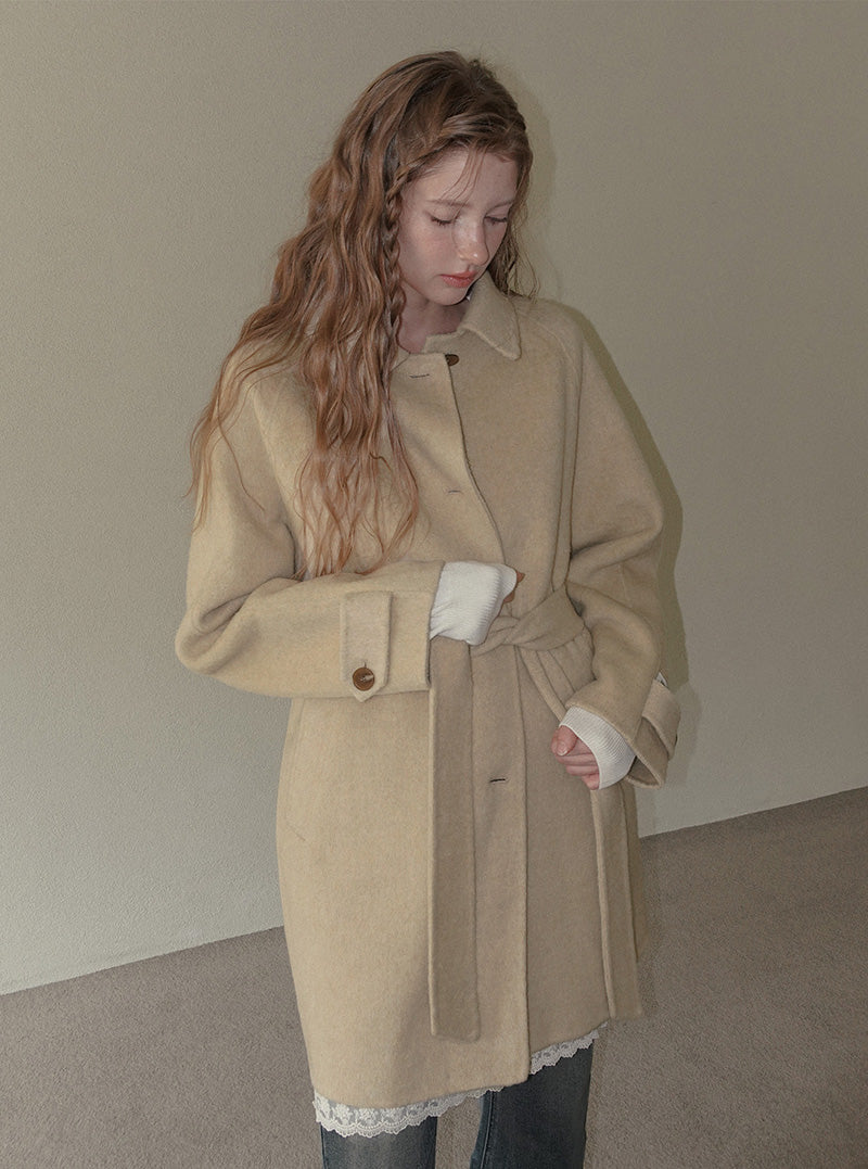 Jainer collar half handmade coat (strap set)