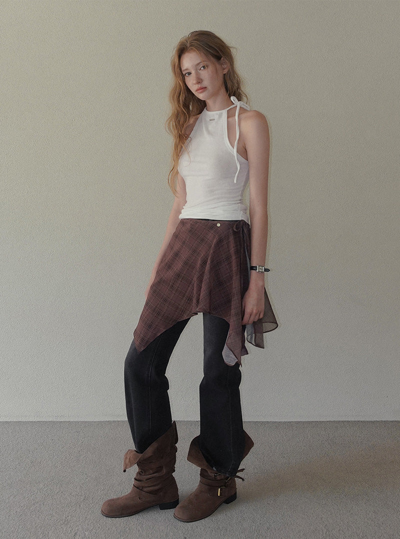 Rutji strap halter neck sleeveless top