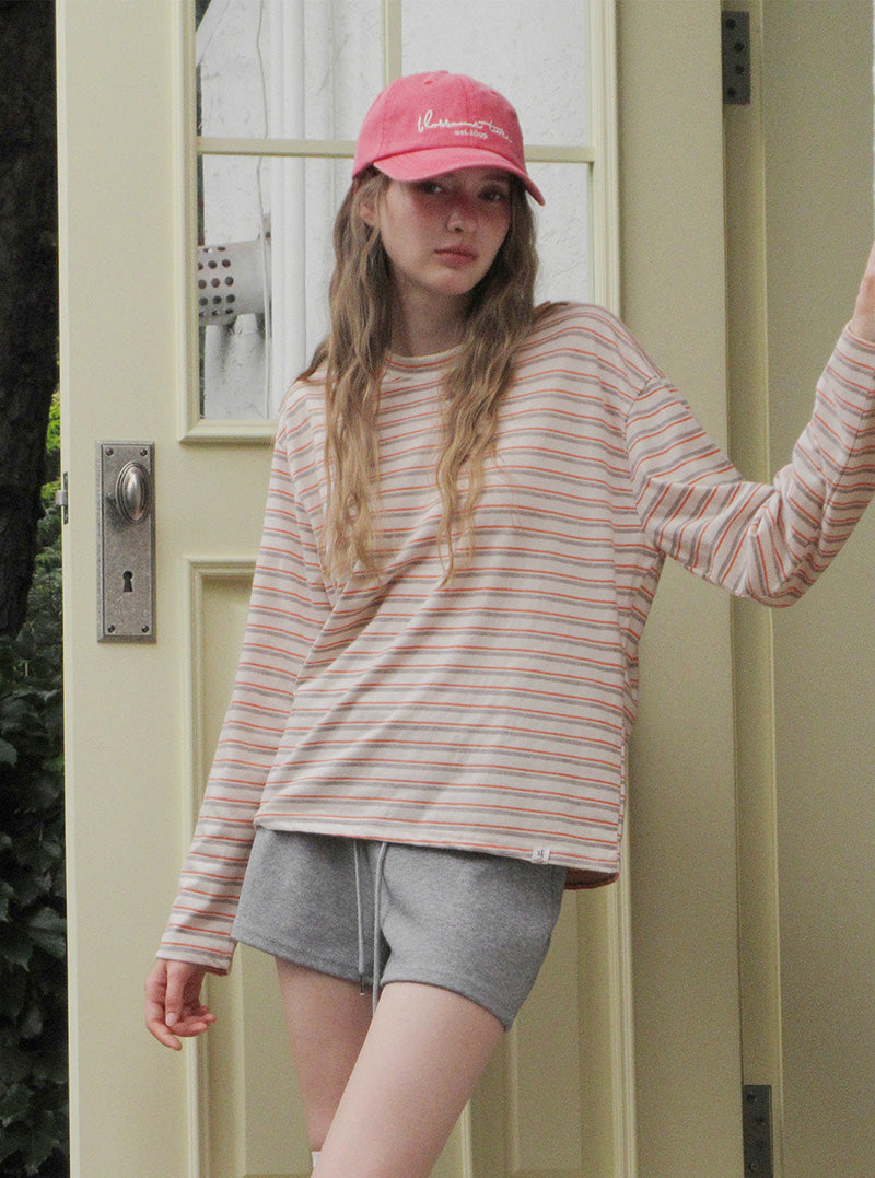Tuders multi-stripe oversized long sleeve T-shirt