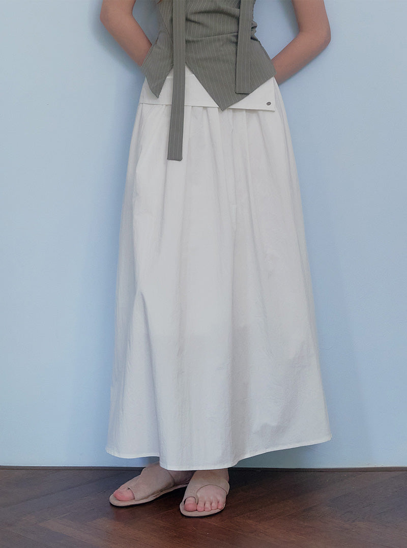 Bemoon wrap layered long skirt