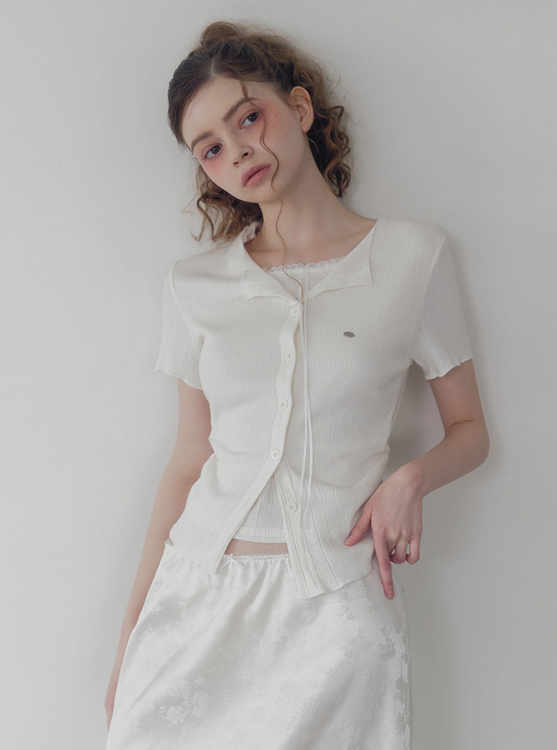 Poiner Layered Ribbed Short-Sleeve T-Shirt