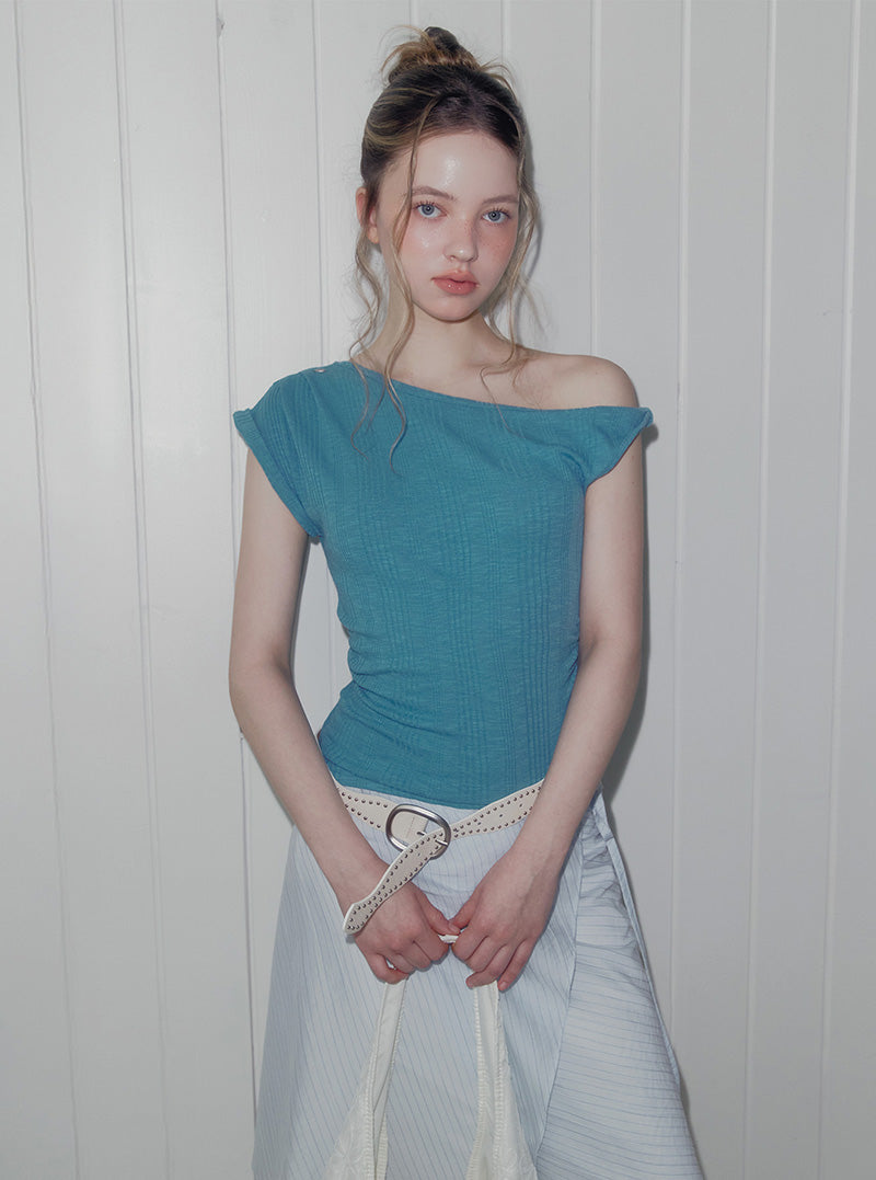 Rian twisted unbalanced short sleeve t-shirt