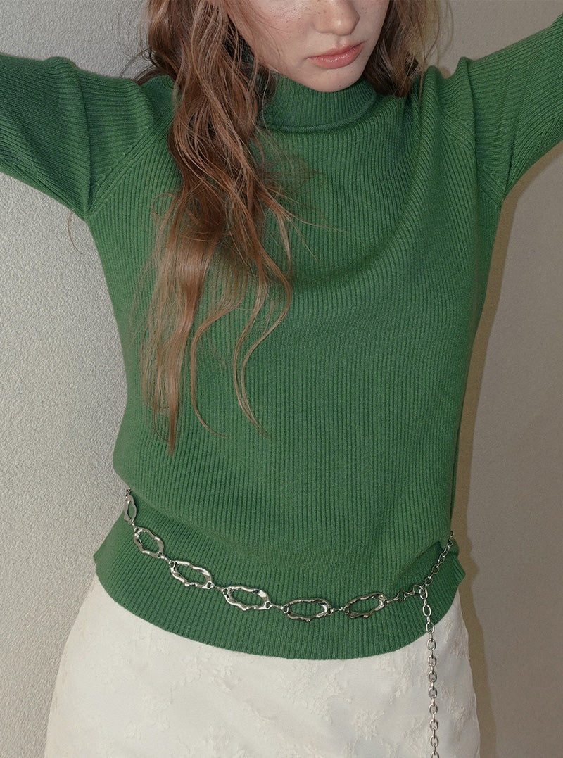 Mael half-neck ribbed knit